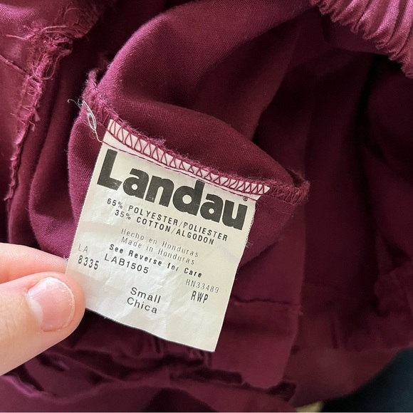Landau Maroon Scrub Pants Size Small - Picture 7 of 7